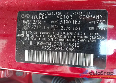 2018 Genesis G80 3.3T Sport из США, поврежденный, VIN KMHGN4JB7JU279816